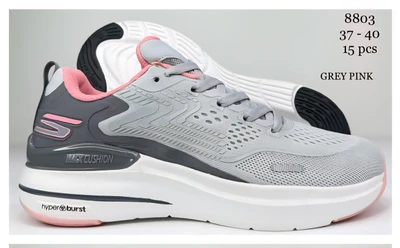 اسکیچرز ویتنام  سایز 36تا40مدل MAX roado6 مخصوص پیاده روی  با زیره hyper طوسی صورتی burst