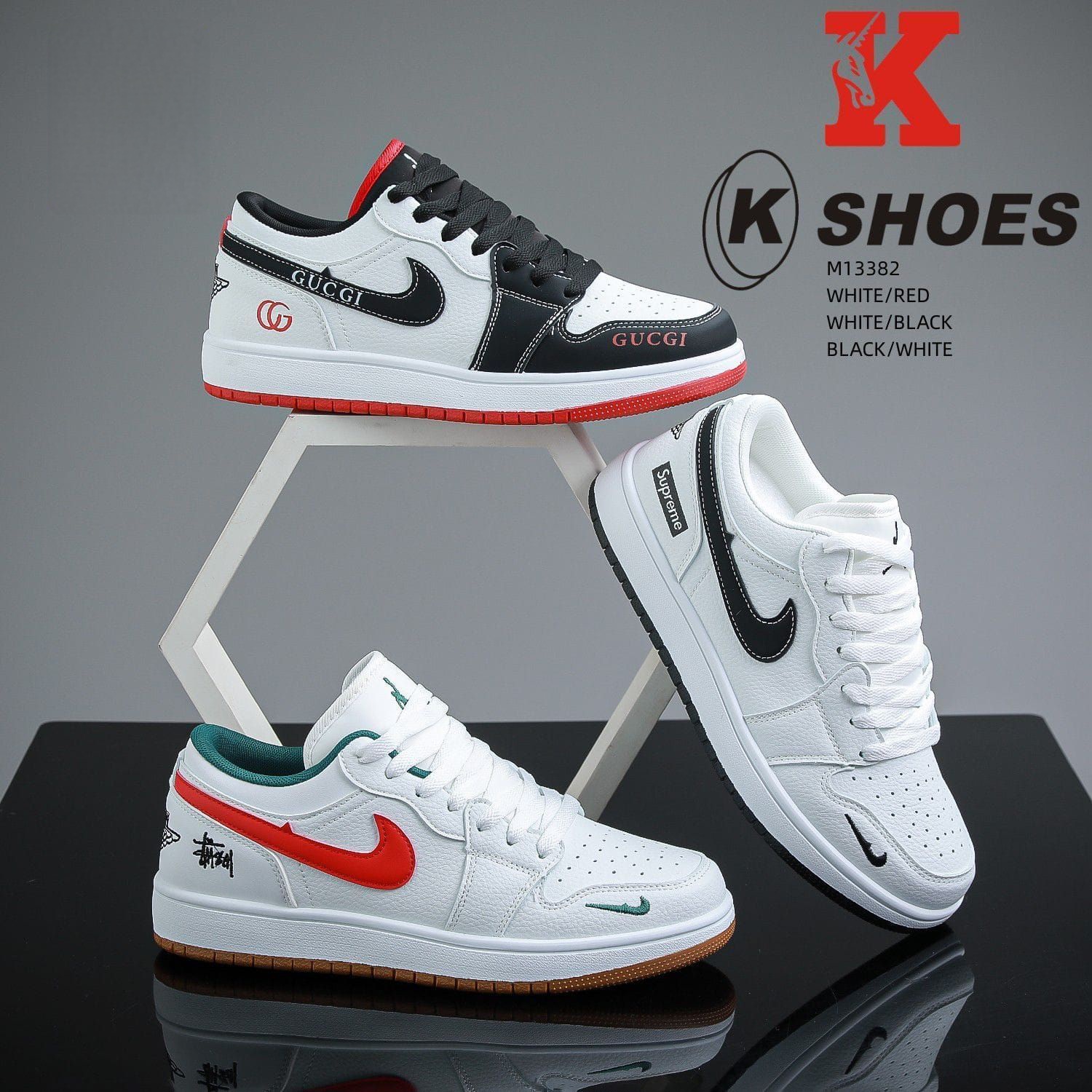 کتونی نایک جردن  کی شوز  مدل  M13382 مناسب استایل شهری و استفاده روزمره سایز 41تا 45